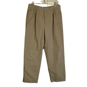 MERONA Pleated Front Cuff Hem Pants, Men’s 34x32, Beige